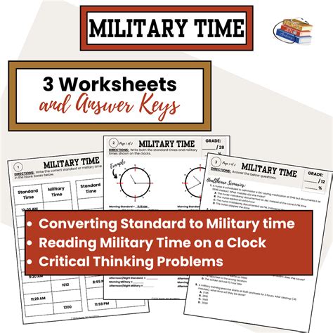 How to Read Military Time Presentation & 24-Hour Clock Worksheets | CTE Prep