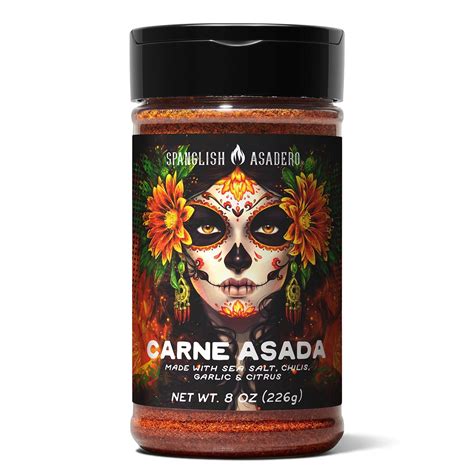 Spanglish Asadero Carne Asada Seasoning, 8 Ounce, Mexican Citrus ...
