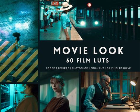 60 Movie Cinematic Film LUTs Pack for Color Grading | Video Filters ...