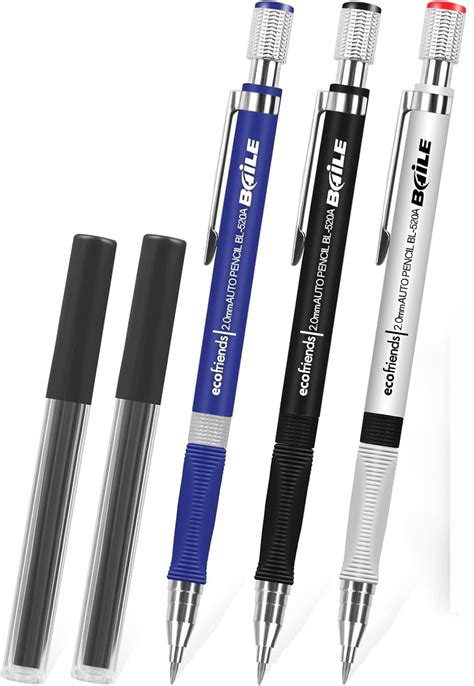 Faded 2.0mm Mechanical Pencils, 3Pcs Automatic Pencils,2 Boxes Of 2B ...