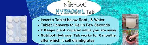Nutripot Hydrogel Tab (2Gm Tabx10): It Keeps Your Garden Plant Hydrated ...
