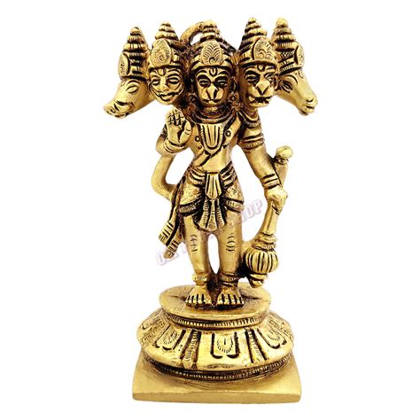 Panchmukhi Hanuman Standing Statue in Brass online India