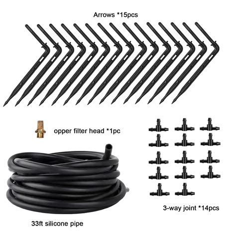 SPlant Drip Irrigaition Kits for 1/4 Tubing 32ft, Silicone India | Ubuy