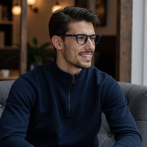 Buy Navy Full Rim Square Lenskart HUSTLR LA E15417-XW C29 Eyeglasses at ...