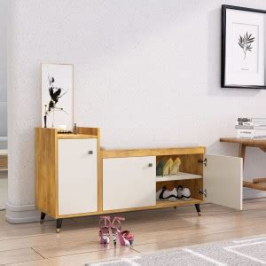 Hexa Red Wooden Shoe Rack For Home With Door, Metal Legs Engineered ...