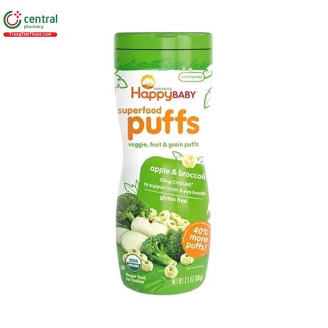 Bánh ăn dặm Happy Baby Superfood Puffs - Sự kết hợp hương vị khéo léo
