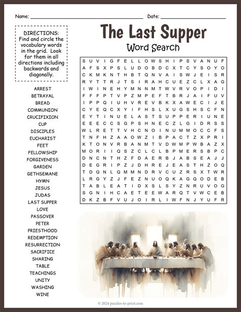 The Twelve Apostles Word Search