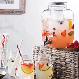Buy UI Intros 4 Litre Glass Cold Water Mason Jar | Beer Dispenser ...
