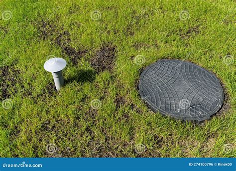 Hatch and Vent from a Household Septic Tank with No Outflow Placed in ...