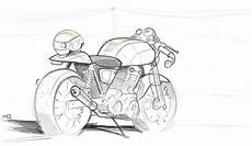 Cafe Racer Bike Sketch by Sketch Of A Cafe Racer Sketches Cafe Cafe Racer Bike Sketch