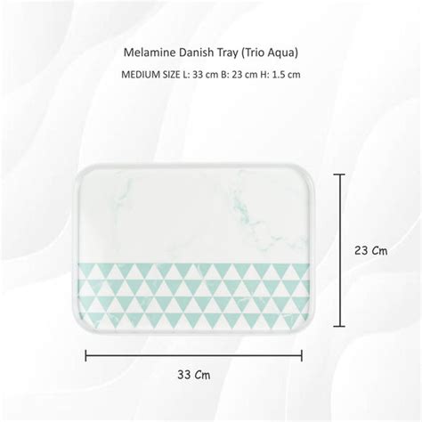 Stehlen 100% Pure melamine Danish Tray- Trio Aqua