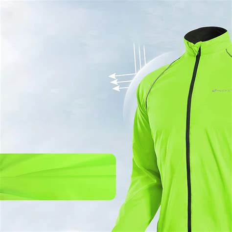 Nuckily Men's Cycling Jacket Rain Jacket Packable Waterproof Windproof ...