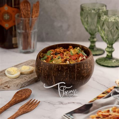 Thenga Coconut Bowl Combo Set, 900 ML, 500 ML, 200 ML, 150 ML, 4 Bowls ...