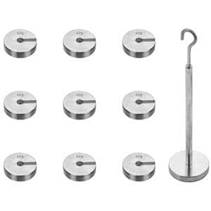 100g Heavy Duty Slotted Weight Iron Nickel Plated Set, Includes 10g ...