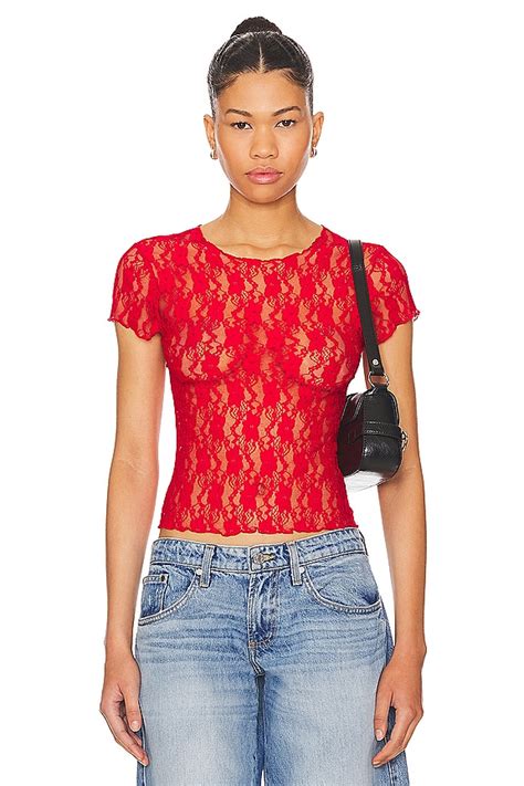 superdown Cely Baby Tee in Red | REVOLVE