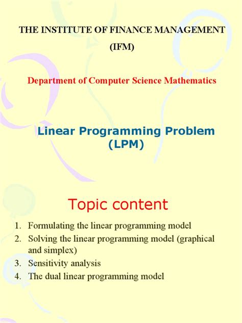 Linear Program Model 的图像结果
