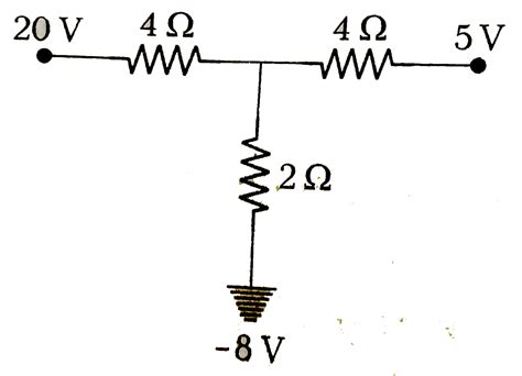 Three resistances are connected to form a T-shape as shown in the ...