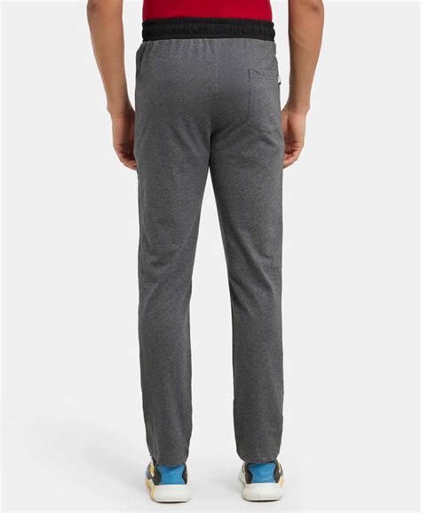 Buy Super Combed Cotton Rich Slim Fit Trackpant with Side Zipper ...