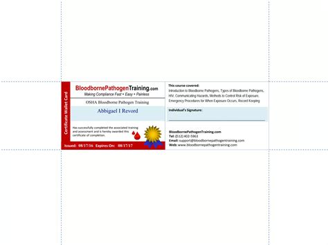 OSHA_Bloodborne_Pathogen_Training_Certificate_for_Abbigael_I_Revord | PDF