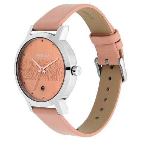 Buy Online Fastrack Animal Print Quartz Analog with Date Rose Gold Dial ...