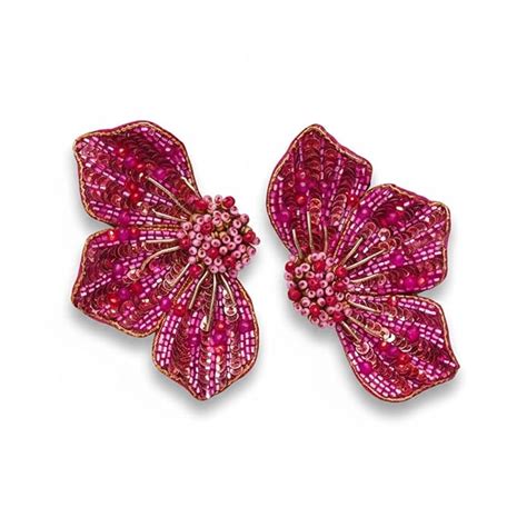 SANJOYA by EVERSTYLISH Embroidered Stud Earrings for Women | Floral ...