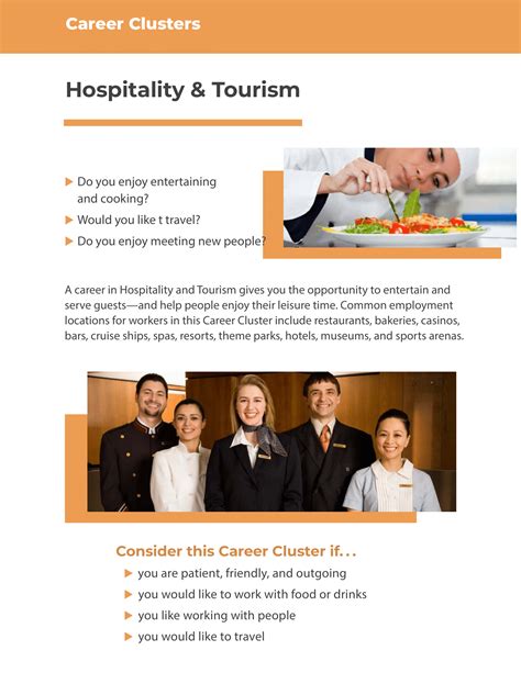 Career Clusters - Hospitality & Tourism – Woodburn Plus