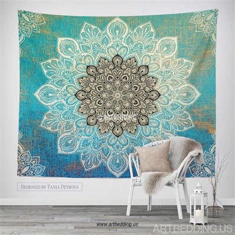 Boho Tapestry, Mandala tapestry wall hanging, bohemian decor - ARTBEDDING