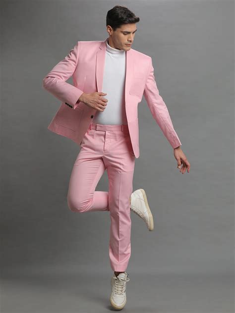 Buy Pink Subtle 2 Piece Suit Men's Formal Wear at Best Price