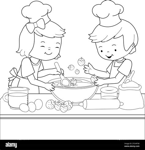 Cooking Coloring Pages 的图像结果