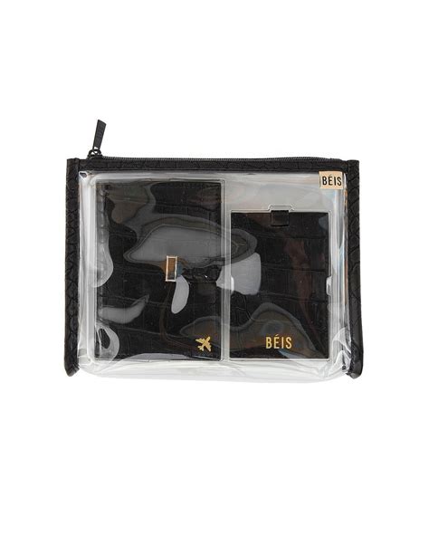 BEIS Passport And Luggage Tag Set in Black | Lyst