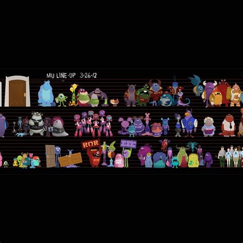 Jason Deamer on Instagram: "Cast line up from Monsters University ...