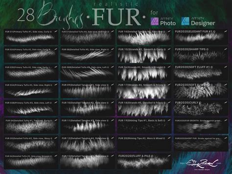 Realistic FUR Brushes for Affinity Photo / Affinity Designer