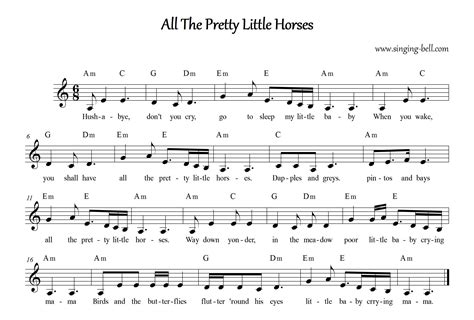 All The Pretty Little Horses/Hush-a-bye - Piano Sheet Music