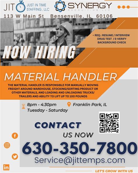 Just in Time Staffing LLC on LinkedIn: #warehouse #materialhandler # ...