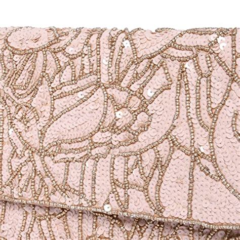 Accessorize London Women's Hand Beaded Sequin Floral Pink Party Clutch ...