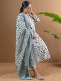 Buy Plus Size Off-White Printed Cotton Straight Kurta With Palazzos ...