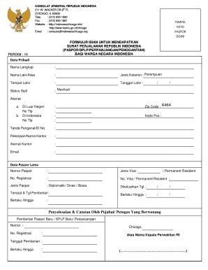 Indonesian Passport Application Form - Blank Fillable Template | Fill ...