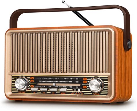 PRUNUS J-199 Grande radio rétro vintage, haut-parleur 15 W AM FM SW ...