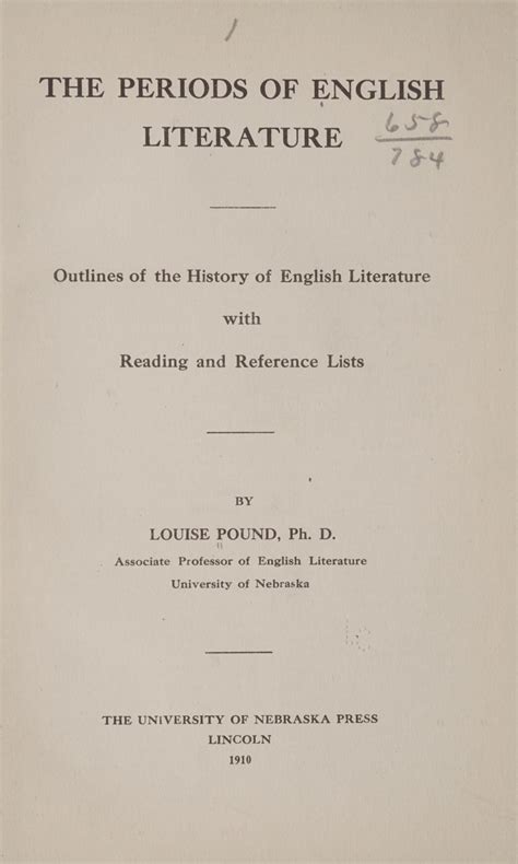 Image 9 of The periods of English literature. Outlines of the history of English literature with ...