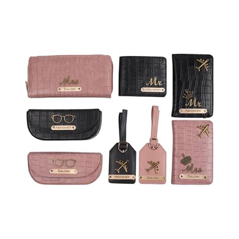 Buy AICA Personalised Name, Charm & Color Couple Textured Leather 8pcs ...