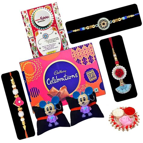 Order Family Rakhi Set with Chocolate and Greeting Card | Get up to 60% Off