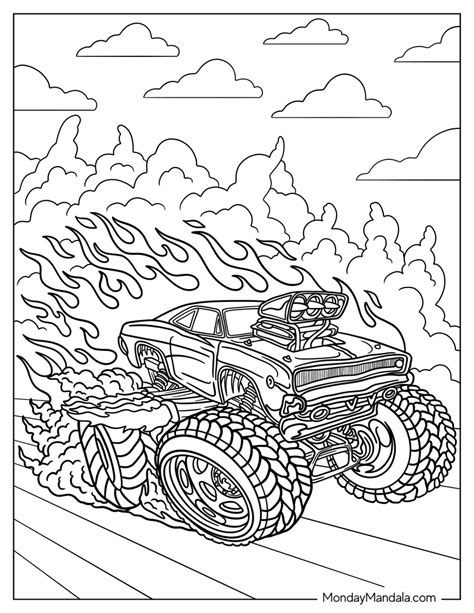 26 Hot Wheels Coloring Pages (Free PDF Printables) | Race Car Coloring ...