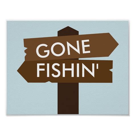 Printable Gone Fishing Sign