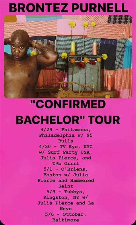 Brontez Purnell "Confirmed Bachelor" Tour W/ 95 Bulls + Shy Goodwin ...