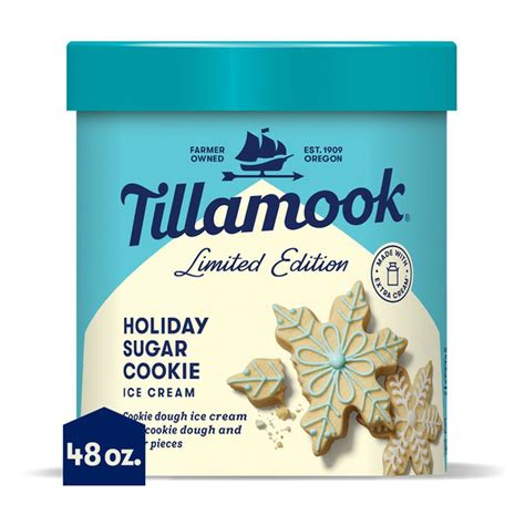 Tillamook Holiday Sugar Cookie Ice Cream (48 fl oz) Delivery or Pickup ...