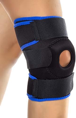 Buy AuFlex Adjustable Knee Support Open Patella Knee Wraps for Pain ...