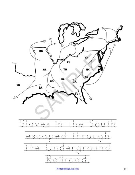 Underground Railroad Map Activity