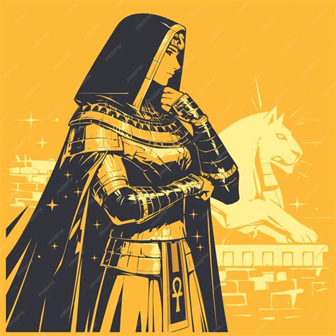 Premium Vector | Egyptian Man in Pharaohs Attire at Historical Reenactment