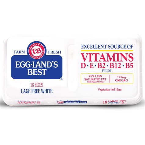 Eggland's Best Large White Eggs, 18 Count with Superior Nutrition and ...