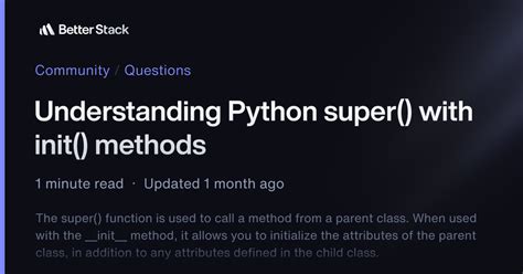 Image result for Understanding Super Init in Python